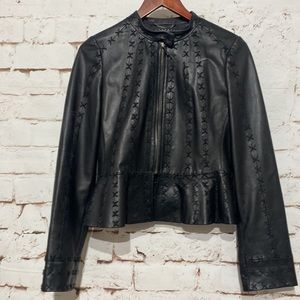 Laundry by Shelli Segal Cropped Leather Jacket, Size M